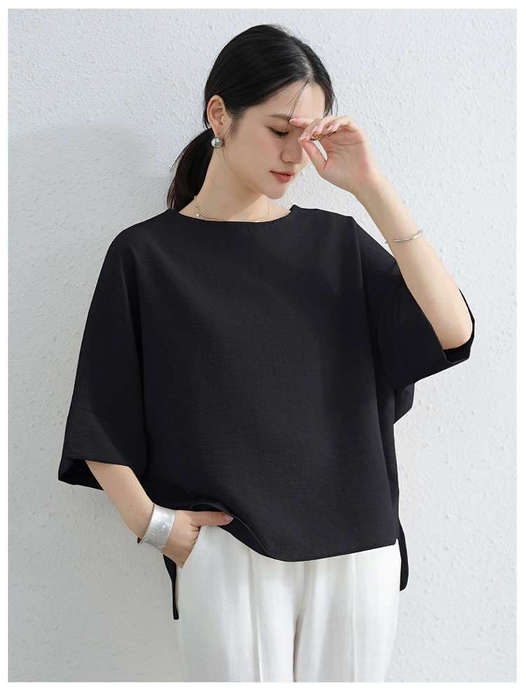 フリルブラウス ふんわり袖フリルデザインブラウス