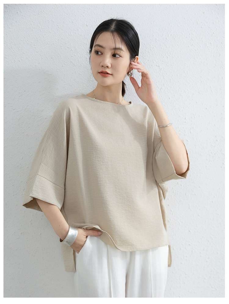 フリルブラウス ふんわり袖フリルデザインブラウス