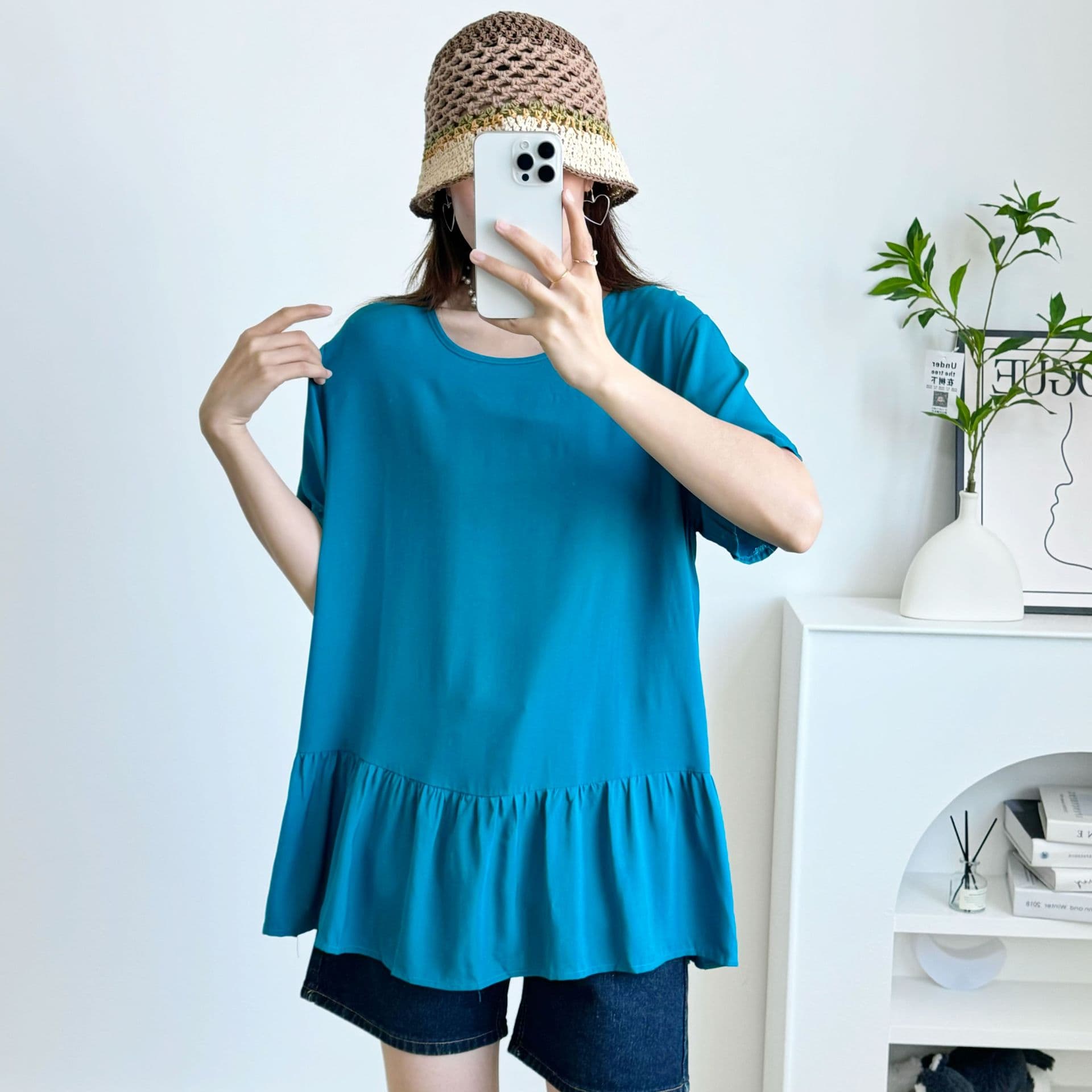 フリルブラウス ふんわり裾フリルブラウス