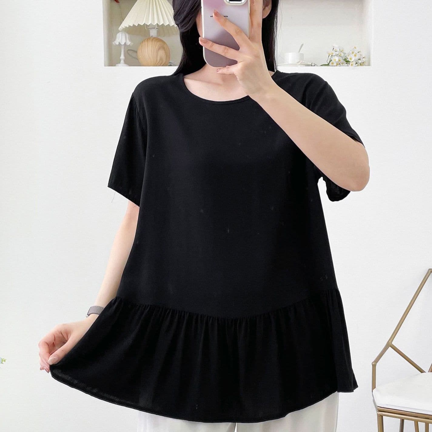 フリルブラウス ふんわり裾フリルブラウス