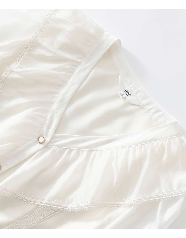 フェミニンレース襟フリルブラウス