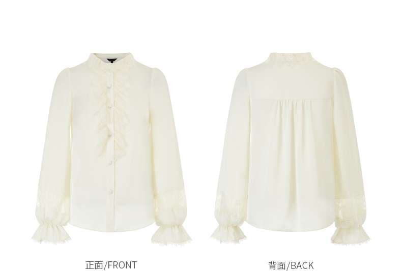 フリルブラウス 袖 フリル