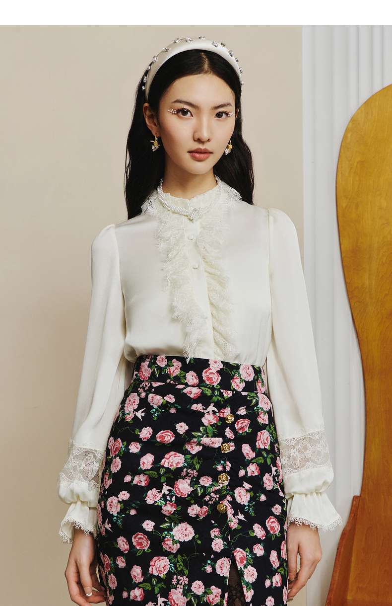 フリルブラウス 袖 フリル