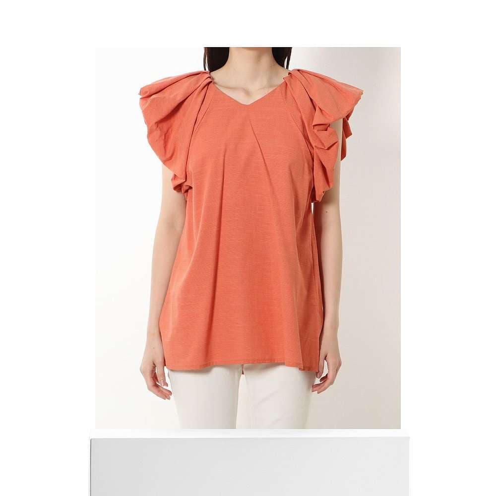 フリルブラウス フリル袖デザイン 華やかブラウス