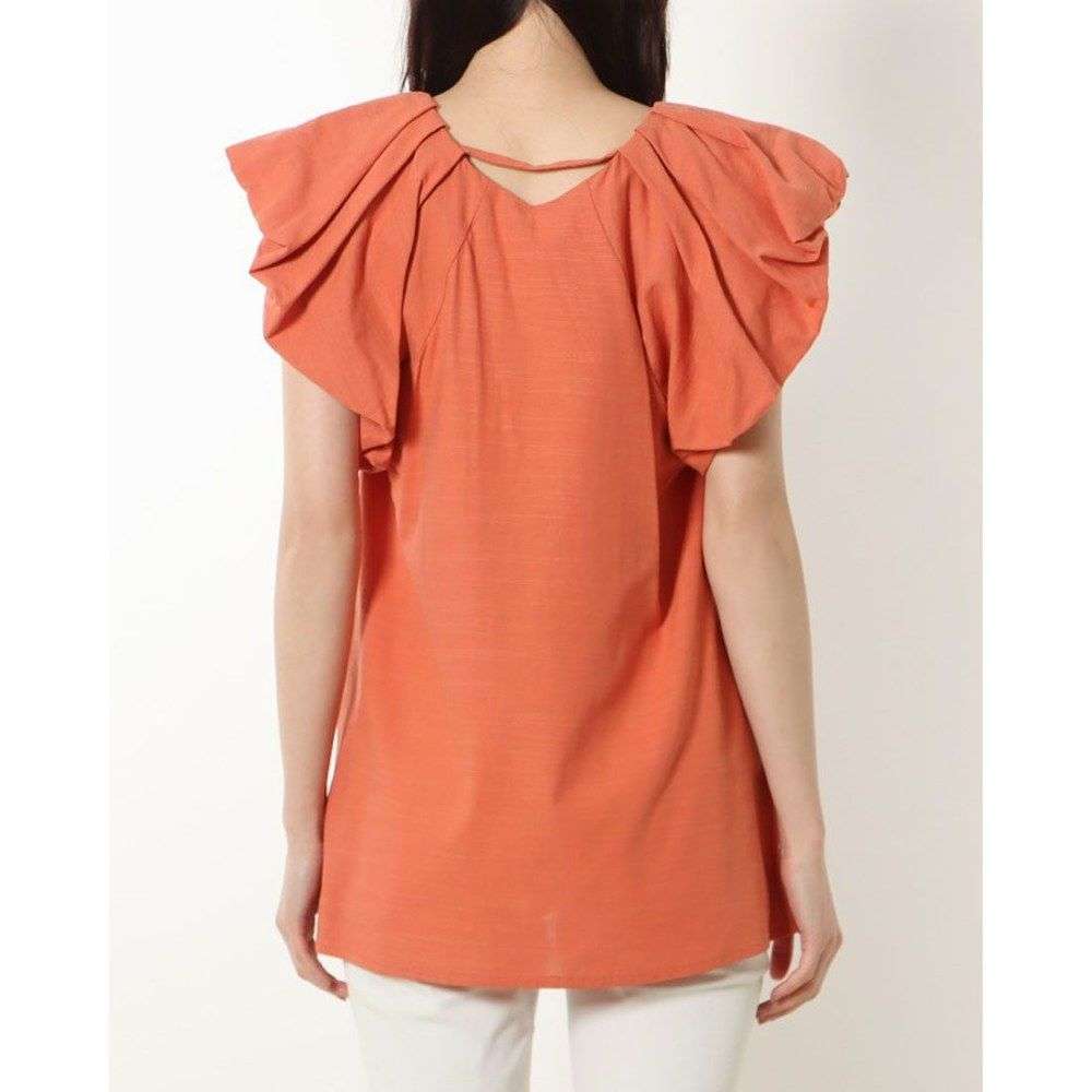 フリルブラウス フリル袖デザイン 華やかブラウス